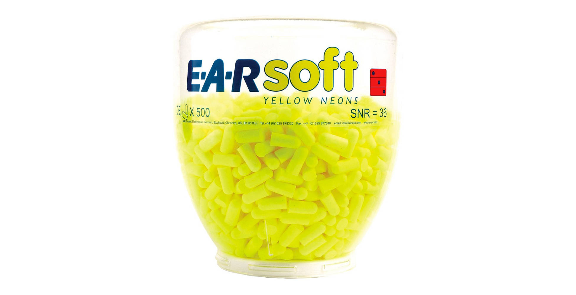 3M Tapones para los oídos, 500 pares/botella de repuesto para dispensador  táctil, EA-Rsoft Yellow Neons 391-1004, desechable, espuma, NRR 33
